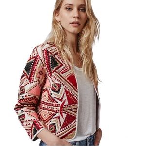 Topshop embroidered Aztec jacket
